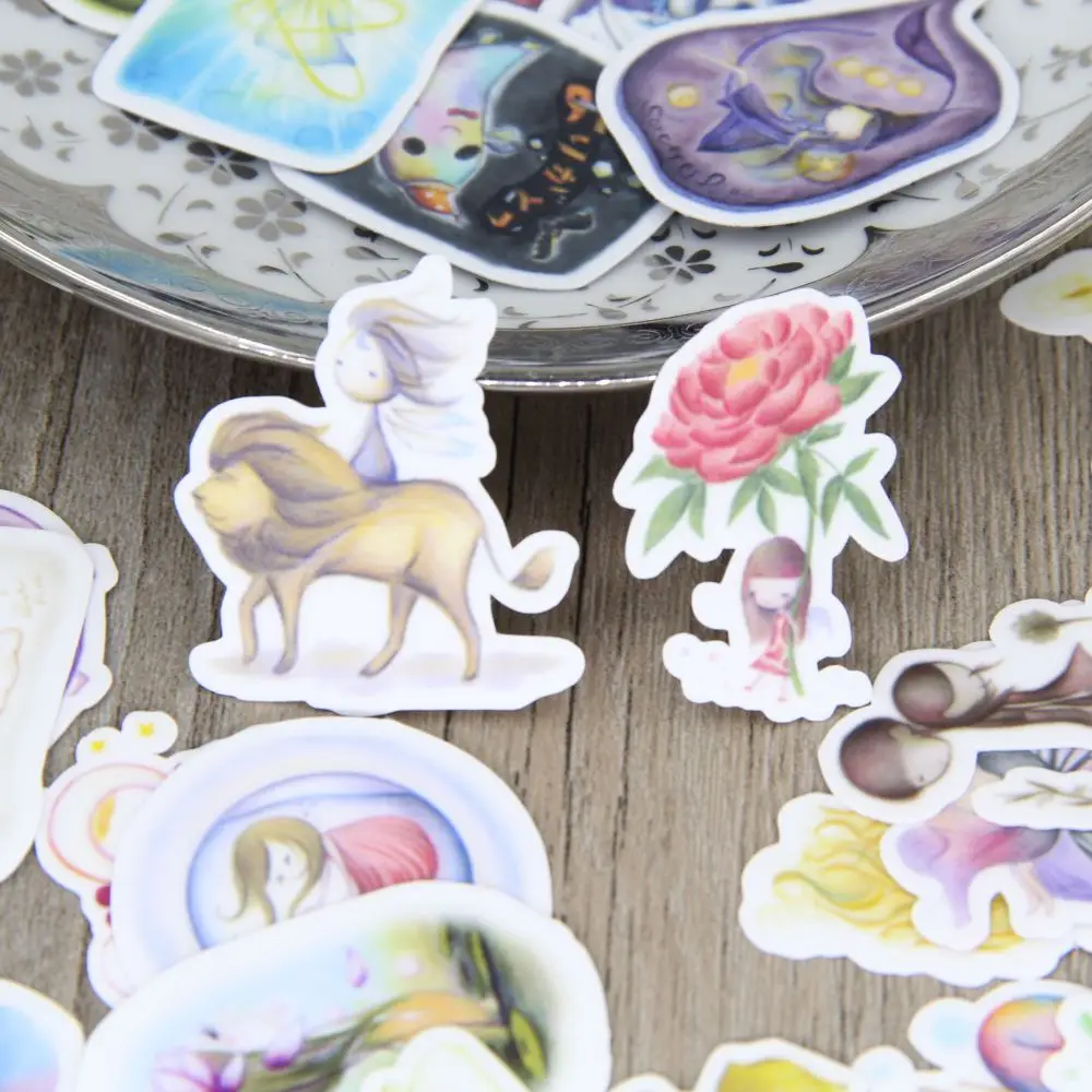 40 / Cute fairy tale watercolor hand-painted character self-made 2018 stickers refrigerator luggage cart refrigerator DIY home
40 / Cute fairy tale watercolor hand-painted character self-made 2018 stickers refrigerator luggage cart refrigerator DIY home