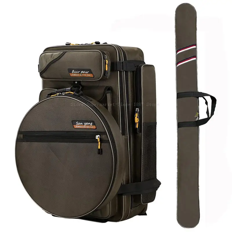 Double-layer thickened fishing chair bag extra large backpack fishing fishing gear bag fish protection sea bream bag 70 80 90 cm
Double-layer thickened fishing chair bag extra large backpack fishing fishing gear bag fish protection sea bream bag 70 80 90 cm