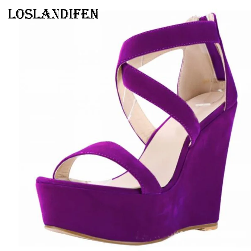 Loslandifen Big Size 35-42 Women Fashion Cross Strap Spring Party High Heel Sandals Shoes Ladies Autumn Flock Wedge Sandals
Loslandifen Big Size 35-42 Women Fashion Cross Strap Spring Party High Heel Sandals Shoes Ladies Autumn Flock Wedge Sandals