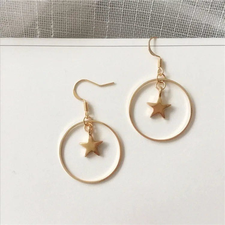 3 style New trendy gold sun star pentagram earring circle round Christian cross drop earring simple punk classic ear jewelry
3 style New trendy gold sun star pentagram earring circle round Christian cross drop earring simple punk classic ear jewelry