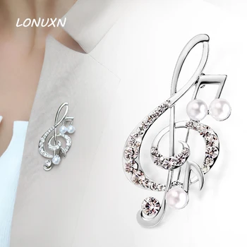 2 colors 5.5*2.6cm High quality female jewelry girls white crystal jewelry brooch pins Pearl music notes lovers best gift
2 colors 5.5*2.6cm High quality female jewelry girls white crystal jewelry brooch pins Pearl music notes lovers best gift