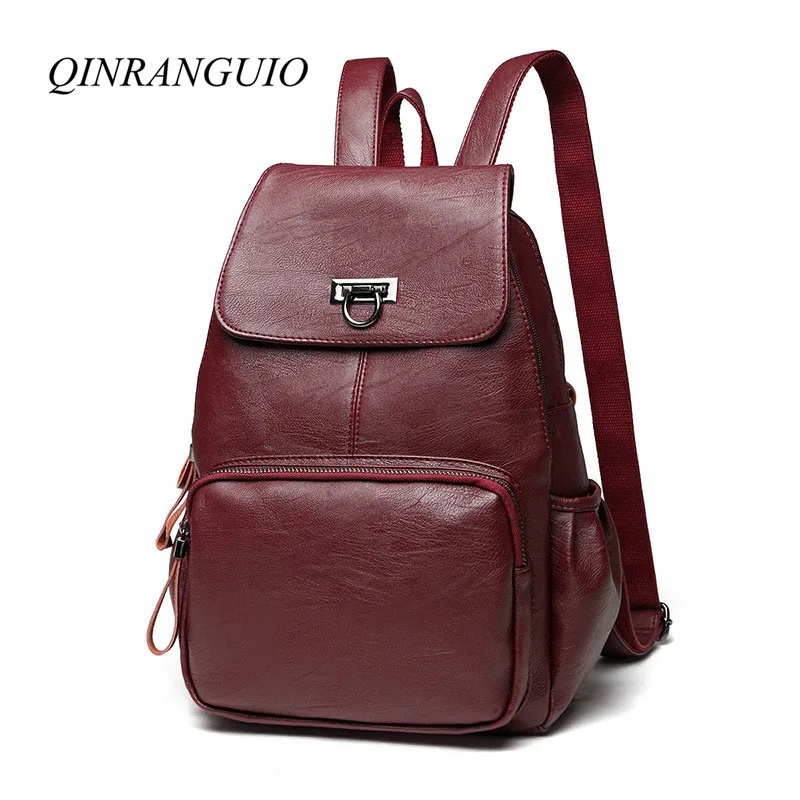 QINRANGUIO Backpack Women Vintage Backpacks for Teenage Girls PU Leather Backpack High Grade School Bags Mochila Feminin 
QINRANGUIO Backpack Women Vintage Backpacks for Teenage Girls PU Leather Backpack High Grade School Bags Mochila Feminin