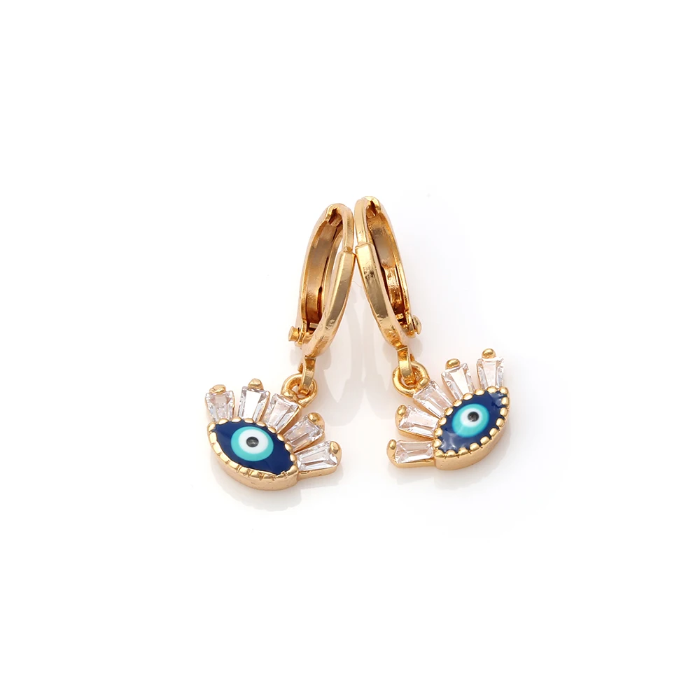 Evil Eye Shiny Zircon Earring Gold Color Earrings Bohemian Earring For Women Female Turkish Jewelry EY6188
Evil Eye Shiny Zircon Earring Gold Color Earrings Bohemian Earring For Women Female Turkish Jewelry EY6188