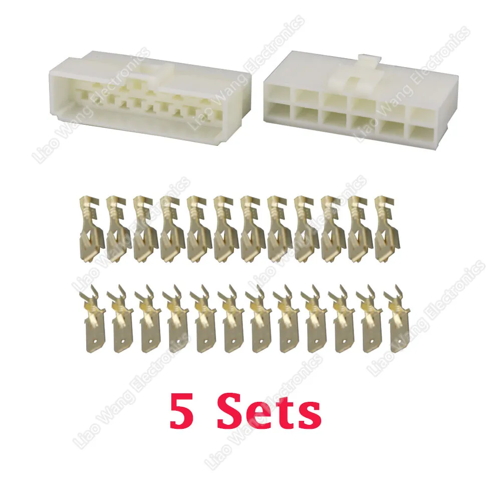 Free Shipping 5 Sets All New 6.3-12 Pin 6.3mm Electrical Wire Connector Plug Male female Automobile Connector
Free Shipping 5 Sets All New 6.3-12 Pin 6.3mm Electrical Wire Connector Plug Male female Automobile Connector