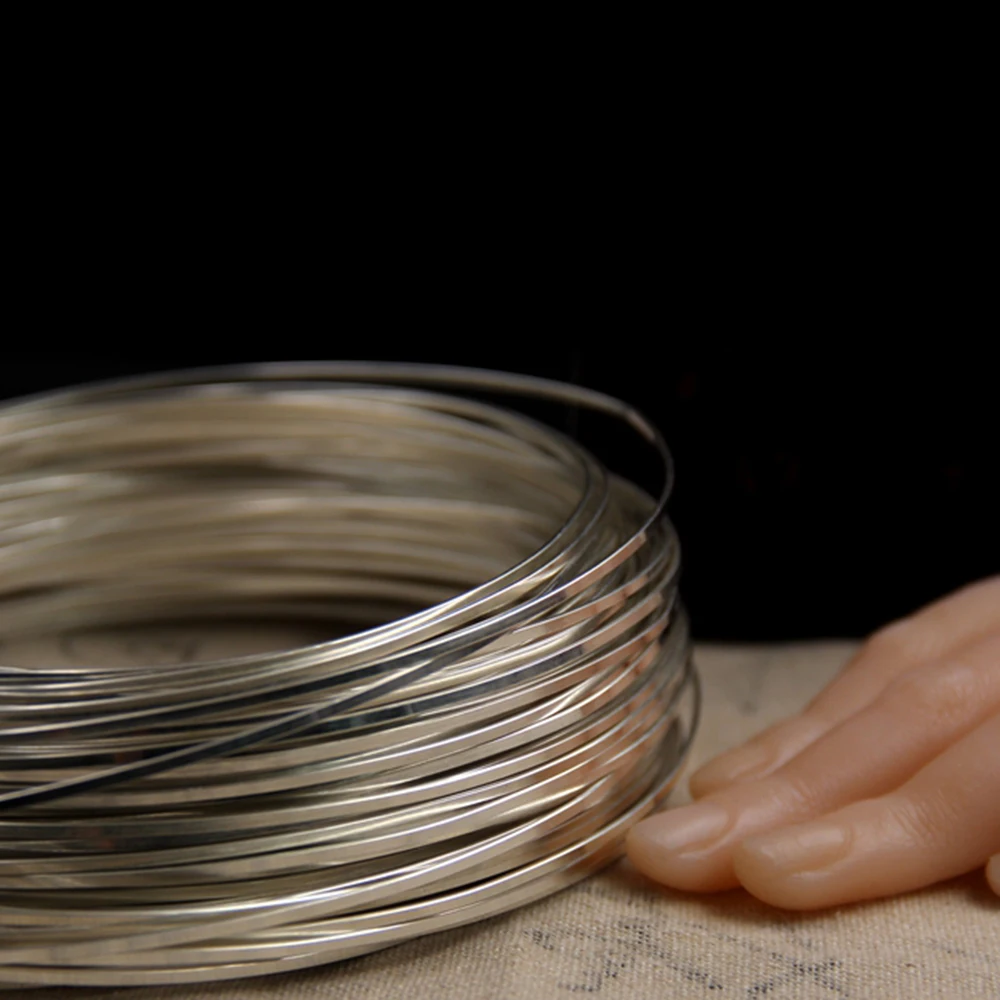 1.8*0.9mm 1meter 999 Sterling Silver Wire Fine Silver Pure Square Wire Inlay For DIY Jewelry Making Free Shipping
1.8*0.9mm 1meter 999 Sterling Silver Wire Fine Silver Pure Square Wire Inlay For DIY Jewelry Making Free Shipping