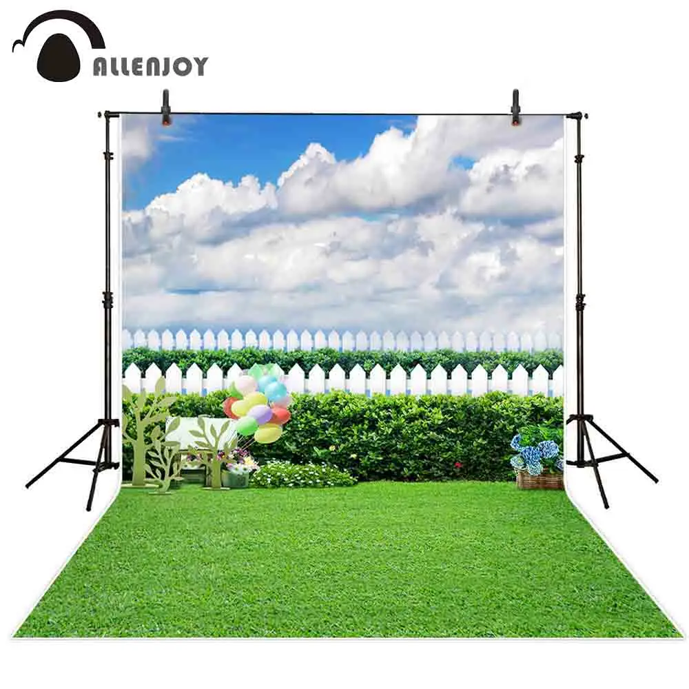 Allenjoy Easter photography background Spring fence sky green grass balloon flower backdrop photo studio photocall photophone
Allenjoy Easter photography background Spring fence sky green grass balloon flower backdrop photo studio photocall photophone