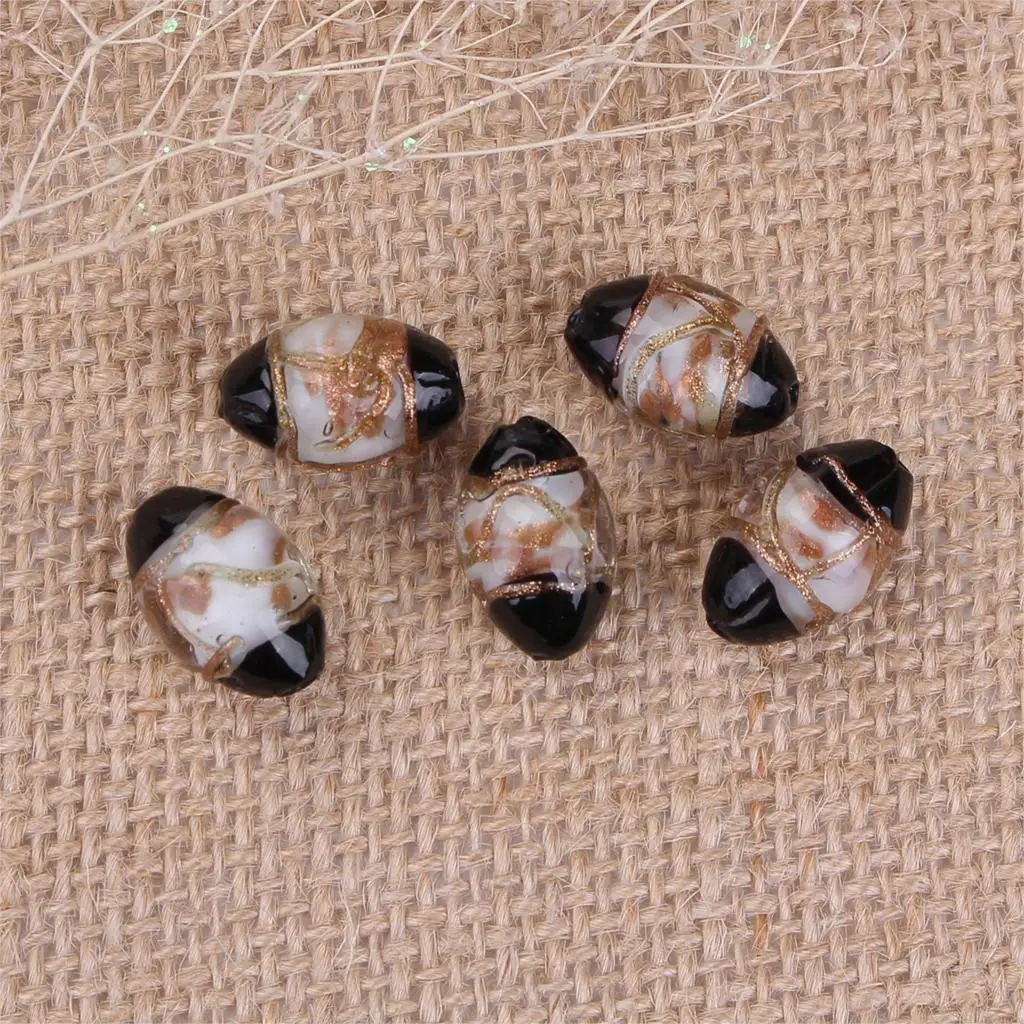 Lampwork Glass Beads Oval Black & White Glitter About 17mm( 5/8") x 11mm( 3/8"), Hole: Approx 2mm, 10 PCs
Lampwork Glass Beads Oval Black & White Glitter About 17mm( 5/8") x 11mm( 3/8"), Hole: Approx 2mm, 10 PCs