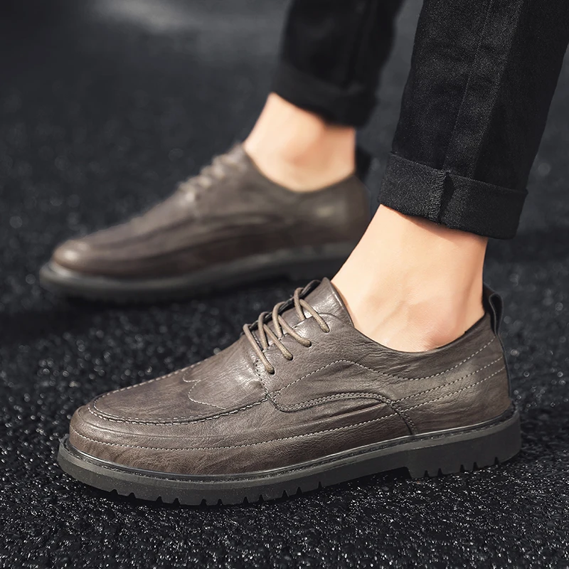 Leather casual shoes men British retro young men's Bullock shoes Korean version trend all-match breathable Flats Shoes C4
Leather casual shoes men British retro young men's Bullock shoes Korean version trend all-match breathable Flats Shoes C4