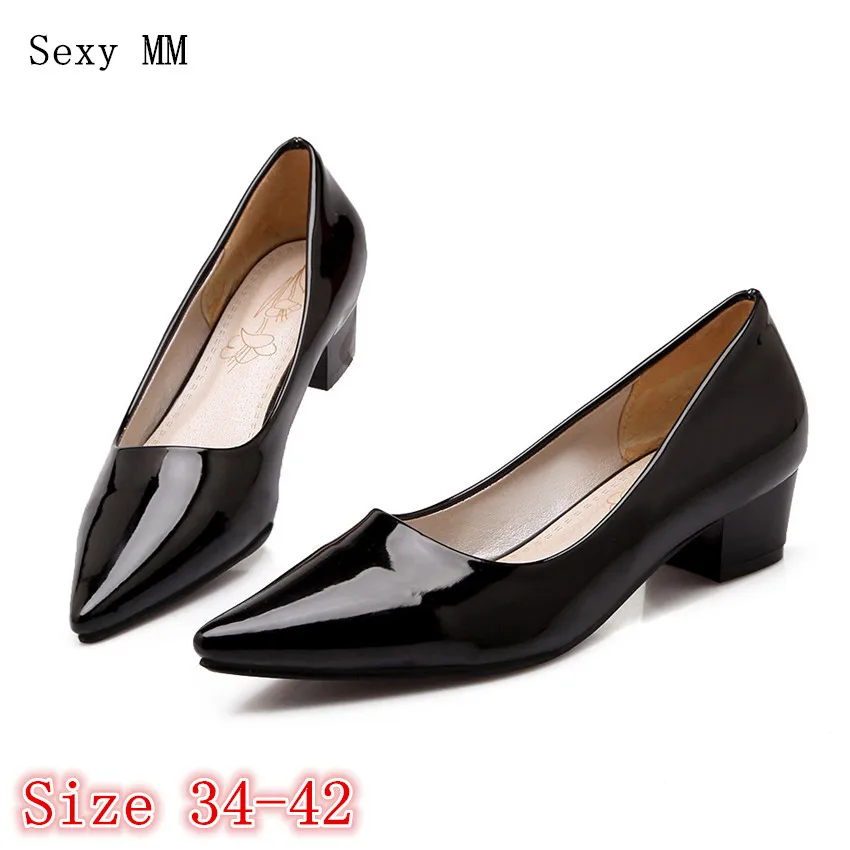 Women Pumps Low High Heel Office Shoes High Heels Woman Slip On Career Shoes Plus Size 34 - 40 41 42 High Quality
Women Pumps Low High Heel Office Shoes High Heels Woman Slip On Career Shoes Plus Size 34 - 40 41 42 High Quality