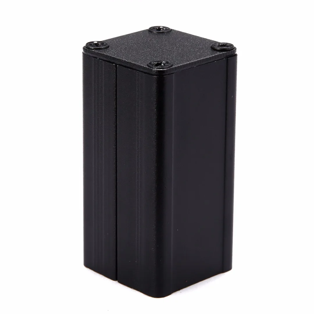 Durable 1 Pcs Extruded Aluminum Electronic Project Box Black DIY Power Supply Units Enclosure Case 50x25x25mm with 8 Screws