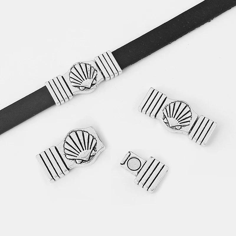 5Sets Antique Silver 10mm Flat Magnetic Clasp Shell Pattern Clasps for 10x2mm Flat Leather Cord Bracelet Jewelry Findings
5Sets Antique Silver 10mm Flat Magnetic Clasp Shell Pattern Clasps for 10x2mm Flat Leather Cord Bracelet Jewelry Findings
