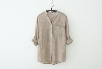 Female Summer Hot Sale Solid Button Flax Straight Shirts Woman Spring Cardigan Breathable Loose Cotton Thin Blouse
Female Summer Hot Sale Solid Button Flax Straight Shirts Woman Spring Cardigan Breathable Loose Cotton Thin Blouse