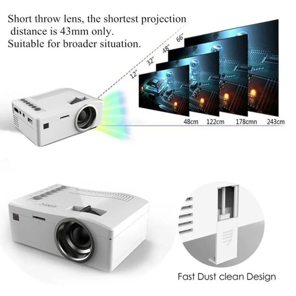 T16 Home Theater Mini Projector Portable Projection Part HD Display For Home Movie Time Parties Sports Events TV Series
T16 Home Theater Mini Projector Portable Projection Part HD Display For Home Movie Time Parties Sports Events TV Series