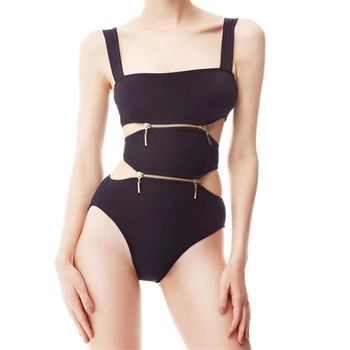 Sexy Lady Women One-piece Bathingsuit Beachmwear Push Up Monokini Beach Zipper Bodysuit Black White 2Solid Colors
Sexy Lady Women One-piece Bathingsuit Beachmwear Push Up Monokini Beach Zipper Bodysuit Black White 2Solid Colors