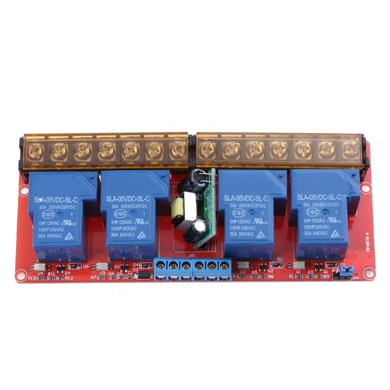4 Channel Relay Module Board Shield 5V DC AC100-250V 30A High And Low Level Trigger Power Supply Module
4 Channel Relay Module Board Shield 5V DC AC100-250V 30A High And Low Level Trigger Power Supply Module