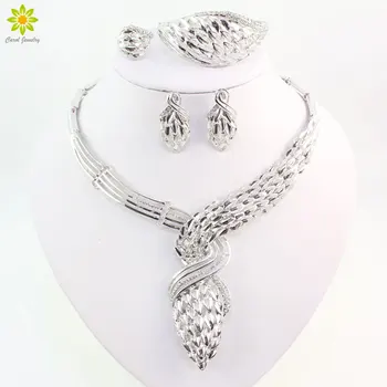 Fine African Beads Jewelry Sets For Women Silver Plated Necklace Earrings Bracelet Rings Set Wedding Bridal Party Accessories
Fine African Beads Jewelry Sets For Women Silver Plated Necklace Earrings Bracelet Rings Set Wedding Bridal Party Accessories