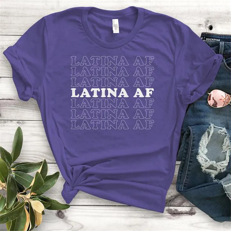 Latina Af Letter Print Women T shirt Cute Graphic Tees Round Neck Short Sleeve Casual Tshirt Harajuku Summer Female T-Shirts
Latina Af Letter Print Women T shirt Cute Graphic Tees Round Neck Short Sleeve Casual Tshirt Harajuku Summer Female T-Shirts