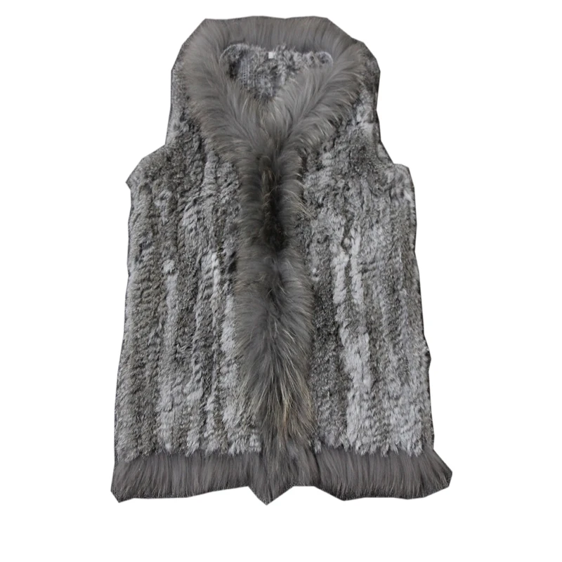 Zero Fish Real Fur Women Genuine Natural Real rabbit fur Knitted Vests /Waistcoat/ gilet /coats with tassels Raccoon Fur collar
Zero Fish Real Fur Women Genuine Natural Real rabbit fur Knitted Vests /Waistcoat/ gilet /coats with tassels Raccoon Fur collar