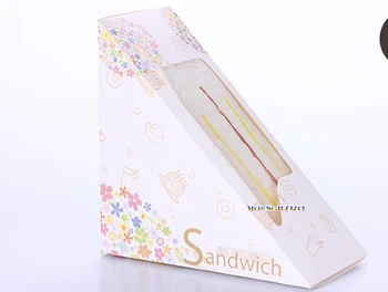 17x6.5x12cm Sandwich Box, Baking sandwich Packaging Box with clear Window T riangular cake Packaging Box 100pcs/lot
17x6.5x12cm Sandwich Box, Baking sandwich Packaging Box with clear Window T riangular cake Packaging Box 100pcs/lot