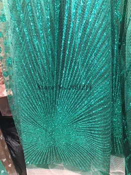 Top selling shinning french net fabric BZL-9104 with glued glitter sequins lace for sexty dress in green color
Top selling shinning french net fabric BZL-9104 with glued glitter sequins lace for sexty dress in green color