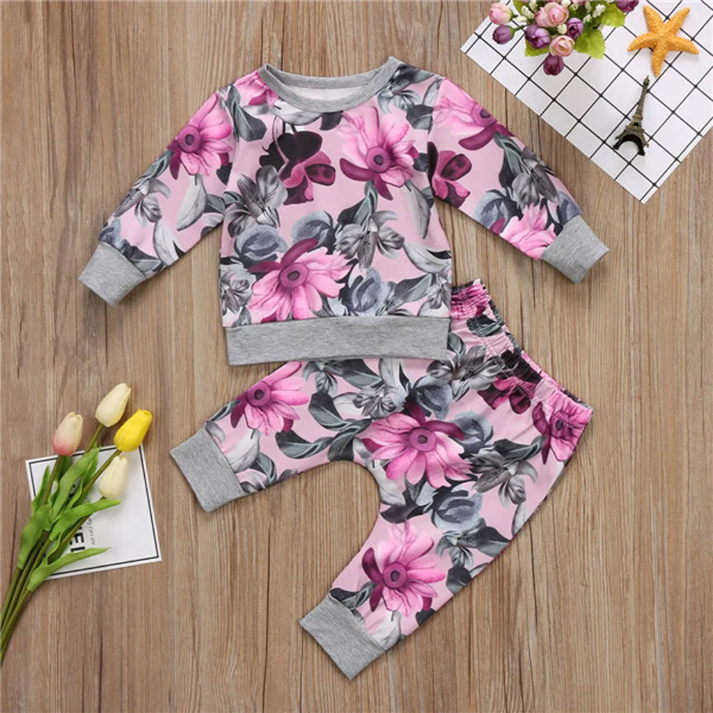 Baby Girls Clothes Sets Cotton Casual Outfits Pajamas Floral Printed Long Sleeve Tops Pants Outfits Set Toddler Children Outfits
Baby Girls Clothes Sets Cotton Casual Outfits Pajamas Floral Printed Long Sleeve Tops Pants Outfits Set Toddler Children Outfits
