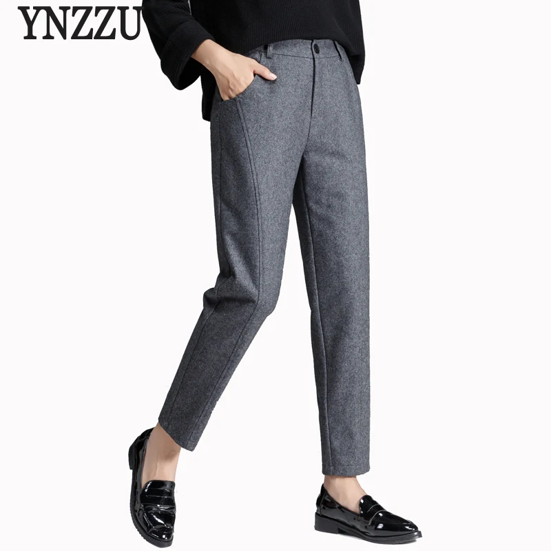 2019 Women Wool Pants Vintage Autumn Winter Gray Black Casual High Waist Trousers Plus Size All-match Pantalones Mujer AB038
2019 Women Wool Pants Vintage Autumn Winter Gray Black Casual High Waist Trousers Plus Size All-match Pantalones Mujer AB038