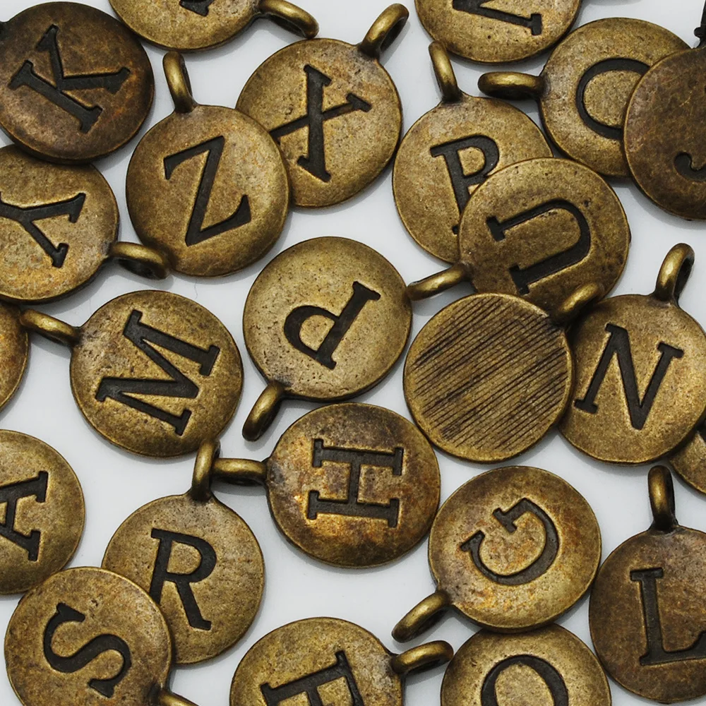 12mm Antique Bronze Alloy Round Alphabet English Letters Initial A-R Charms DIY Metal Jewelry Findings, 20 pcs/lot
12mm Antique Bronze Alloy Round Alphabet English Letters Initial A-R Charms DIY Metal Jewelry Findings, 20 pcs/lot