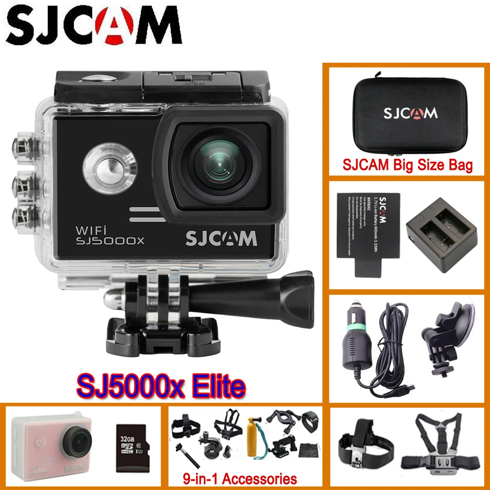 

SJCAM SJ5000x Elite WiFi 4K 24fps 2K30fps Gyro Sports DV 2.0 LCD NTK96660 Diving 30m Waterproof Action Original Camera