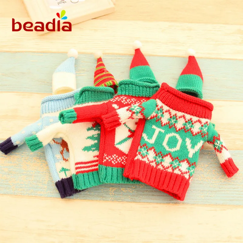 New Arrival High Quality Knitted Christmas Little Tree Red Wine Sweater Bottle Cover Lovely Snowmen Christmas Supplies
New Arrival High Quality Knitted Christmas Little Tree Red Wine Sweater Bottle Cover Lovely Snowmen Christmas Supplies