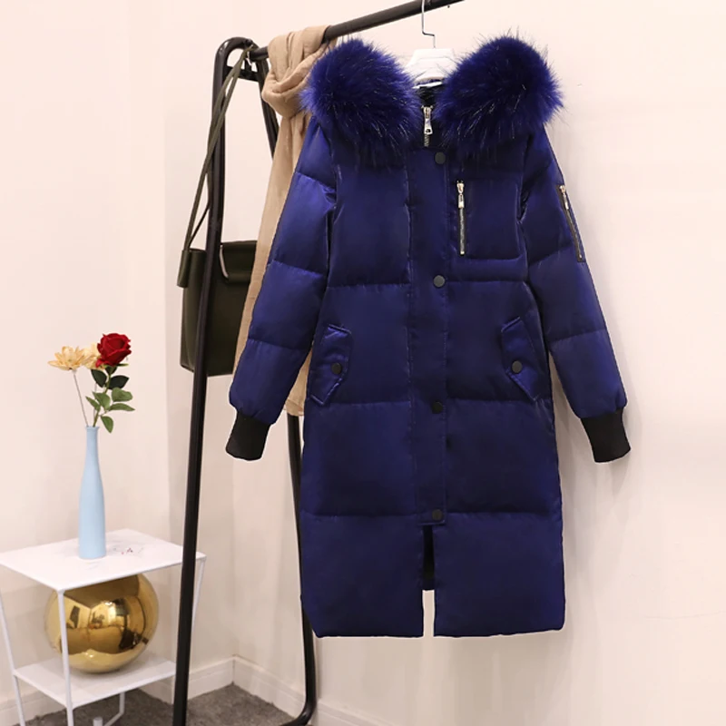 Ailegogo New Women Winter Long Down Jacket Big Fur Collar Hooded White Duck Down Long Parkas Coat Female Slim Snow Outerwear
Ailegogo New Women Winter Long Down Jacket Big Fur Collar Hooded White Duck Down Long Parkas Coat Female Slim Snow Outerwear