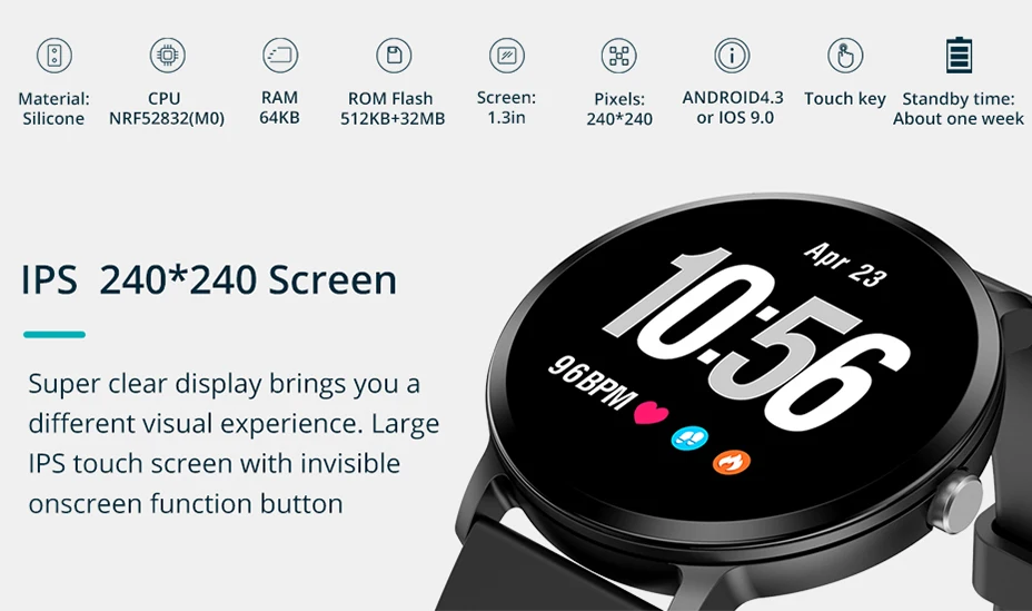 COLMI V11 Smart watch IP67 waterproof Tempered glass Activity Fitness tracker Heart rate monitor BRIM Men women smartwatch 1-