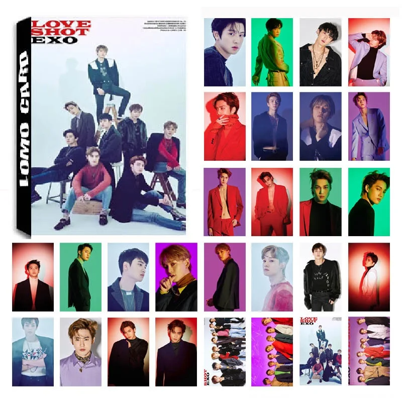 30Pcs/set Korean KPOP EXO 11 LOVE SHOT Album HD Photo Card PVC Cards Self Made LOMO Card Photocard
30Pcs/set Korean KPOP EXO 11 LOVE SHOT Album HD Photo Card PVC Cards Self Made LOMO Card Photocard
