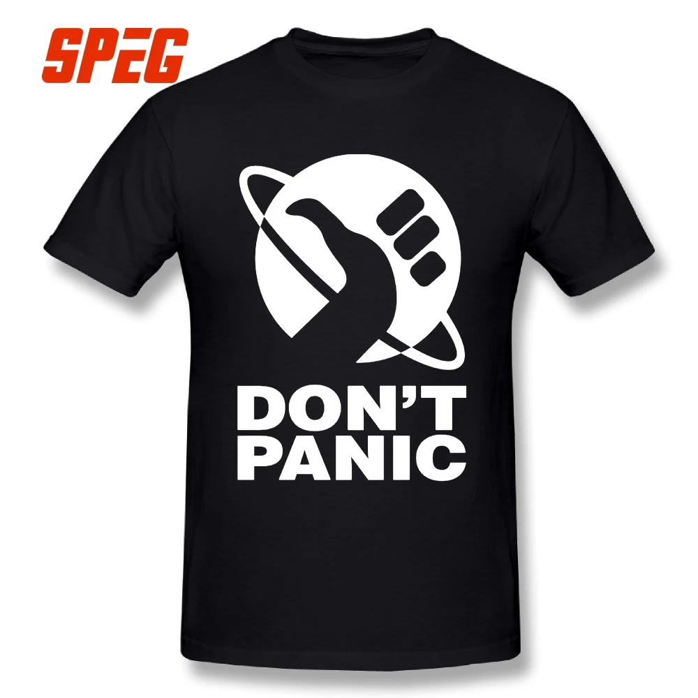 The Hitchhikers Guide To The Galaxy Logo Men T Shirt Don't Panic Print Men Cotton Basic T-Shirt Printing Crew Collar Plus Size
The Hitchhikers Guide To The Galaxy Logo Men T Shirt Don't Panic Print Men Cotton Basic T-Shirt Printing Crew Collar Plus Size