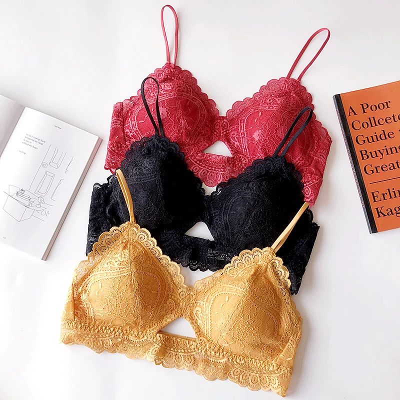 Only a bra, cotton Bralette seamless bras with pad comfortable wire free underwear ladies lace hollow out brassiere for girls
Only a bra, cotton Bralette seamless bras with pad comfortable wire free underwear ladies lace hollow out brassiere for girls