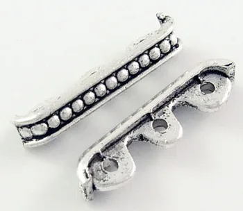 Tibetan Silver Color Spacer Bar,Antique Silver Color Lead Free and Cadmium Free 3 Holes about 4mm wide 24mm long 6mm thick
Tibetan Silver Color Spacer Bar,Antique Silver Color Lead Free and Cadmium Free 3 Holes about 4mm wide 24mm long 6mm thick