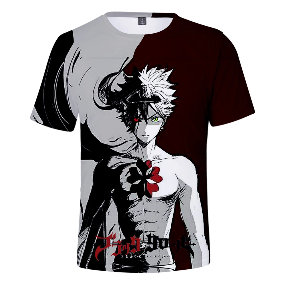 New Black Clover t shirt Men/Women Summer Short sleeve Leisure Tops Men's Breathable Black Clover t shirt 3D Print Streetwear
New Black Clover t shirt Men/Women Summer Short sleeve Leisure Tops Men's Breathable Black Clover t shirt 3D Print Streetwear