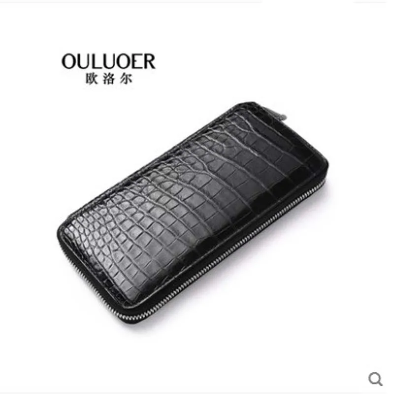 ouluoer Crocodile leather handbag long purse zipper leather belly men large capacity high-grade simple hand bag
ouluoer Crocodile leather handbag long purse zipper leather belly men large capacity high-grade simple hand bag