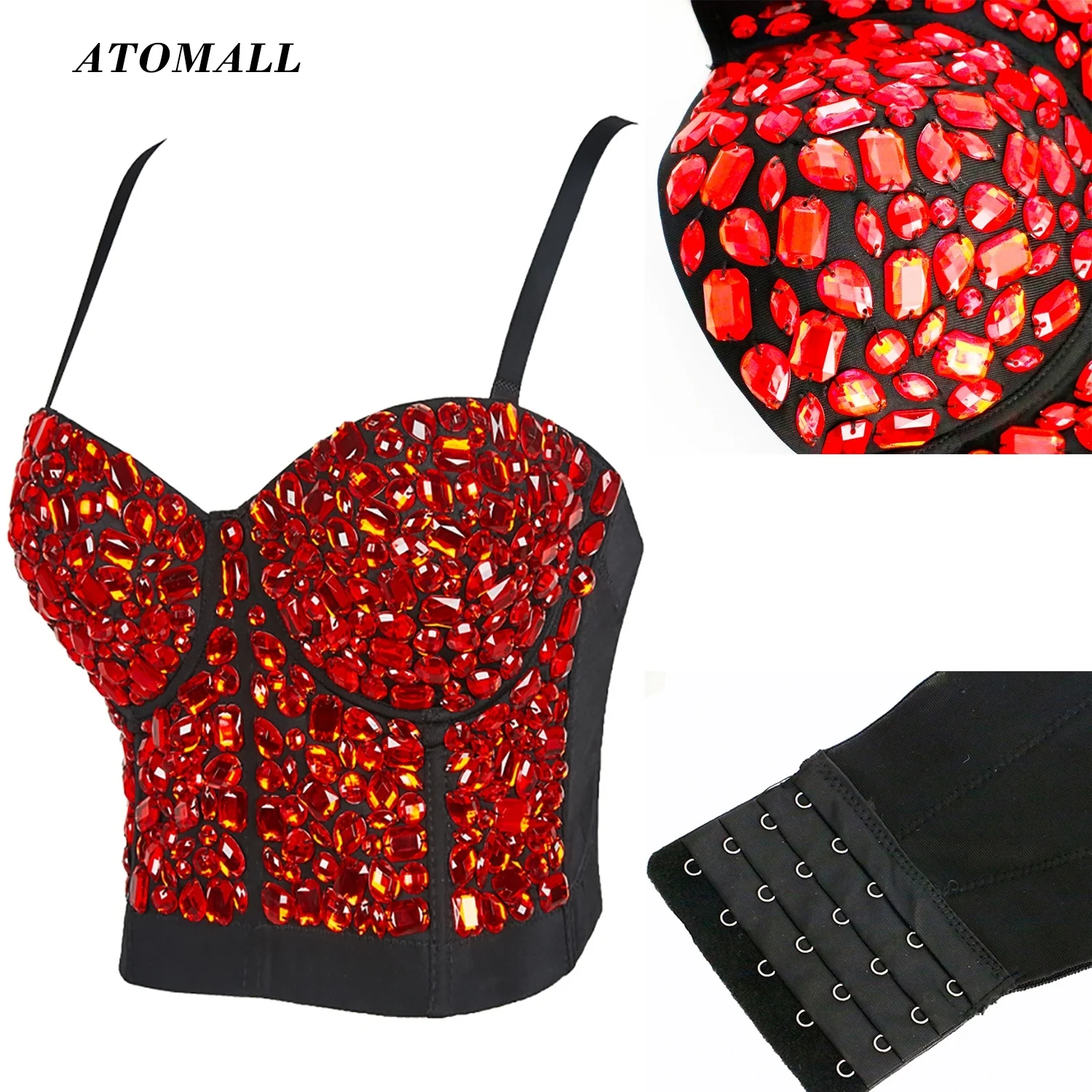 Summer Women Sexy Rhinestone Crop Top Wedding Corset Sleeveless Red Tank Top Rave Festival Night Club Party Bustier Bra
Summer Women Sexy Rhinestone Crop Top Wedding Corset Sleeveless Red Tank Top Rave Festival Night Club Party Bustier Bra