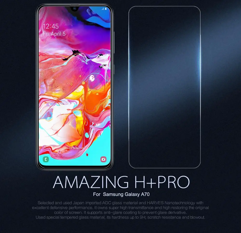 Пленка Nillkin из закаленного стекла для Samsung Galaxy A70 Amazing H + Pro Nano противовзрывная