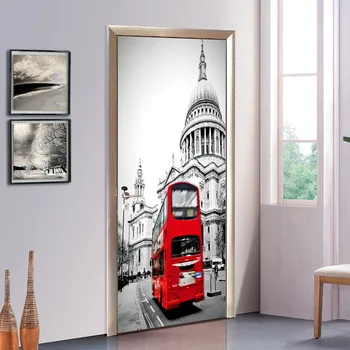 London Big Ben Red Double-decker Bus Door Sticker Architecture Door Stickers Living Room Bedroom Vinyl Mural Art Wall Decals
London Big Ben Red Double-decker Bus Door Sticker Architecture Door Stickers Living Room Bedroom Vinyl Mural Art Wall Decals