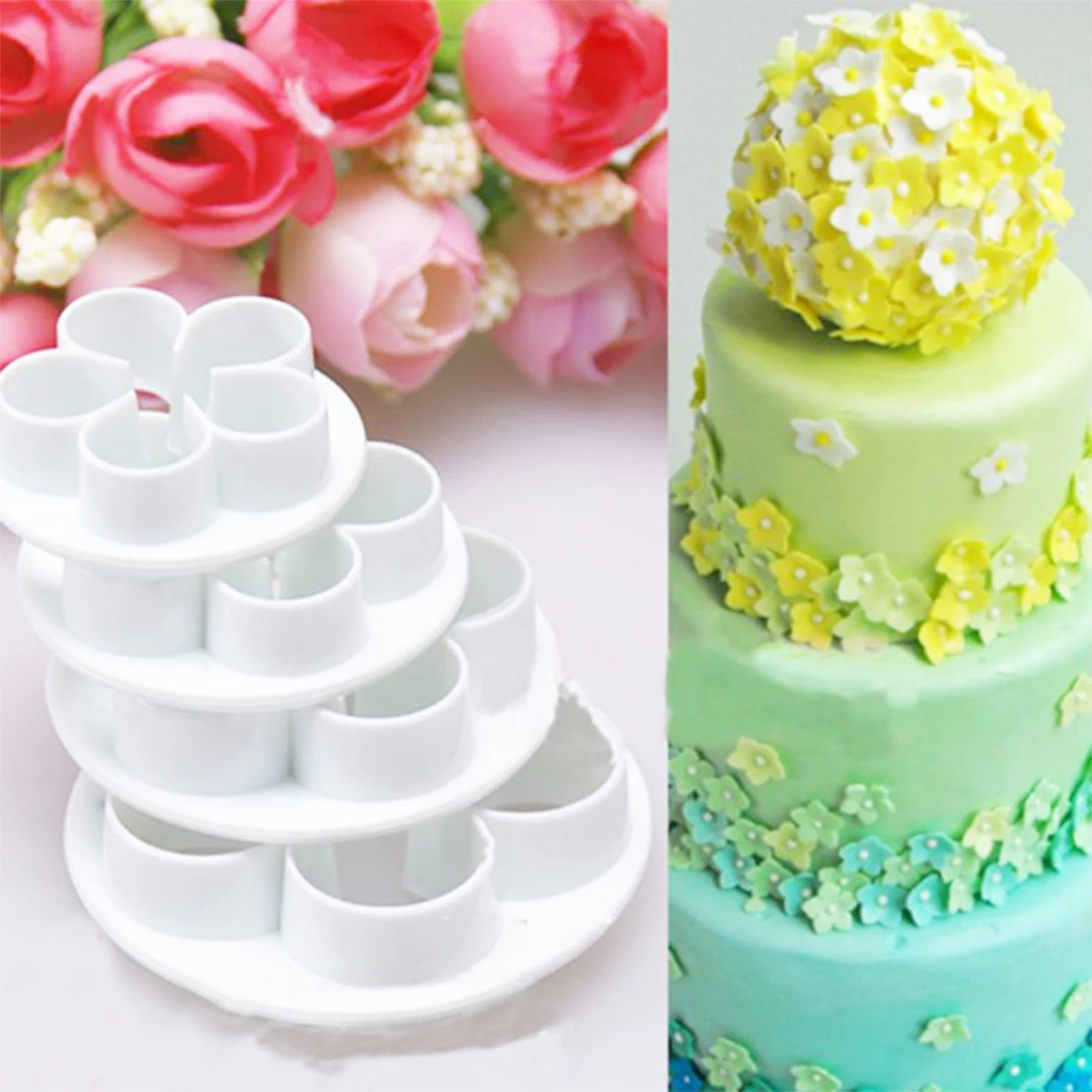4Pcs/Set Rose Flower Fondant Mold Cutter Sugarcraft Cake tools Decorating Christmas Cake Decorating Tools
4Pcs/Set Rose Flower Fondant Mold Cutter Sugarcraft Cake tools Decorating Christmas Cake Decorating Tools