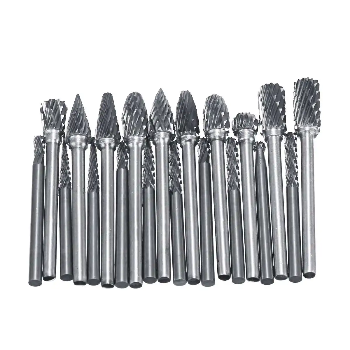 20Pcs Tungsten Steel Solid Carbide Burrs Kit Double Cutting Rotary Files Burs Abrasive Tool Metal Grinder Carving Polishing File
20Pcs Tungsten Steel Solid Carbide Burrs Kit Double Cutting Rotary Files Burs Abrasive Tool Metal Grinder Carving Polishing File