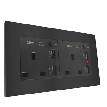 146 Type UK Switched Socket Panel With 4 USB Port UK Standard Wall Socket Plug Power 13A Wall Outlet
146 Type UK Switched Socket Panel With 4 USB Port UK Standard Wall Socket Plug Power 13A Wall Outlet