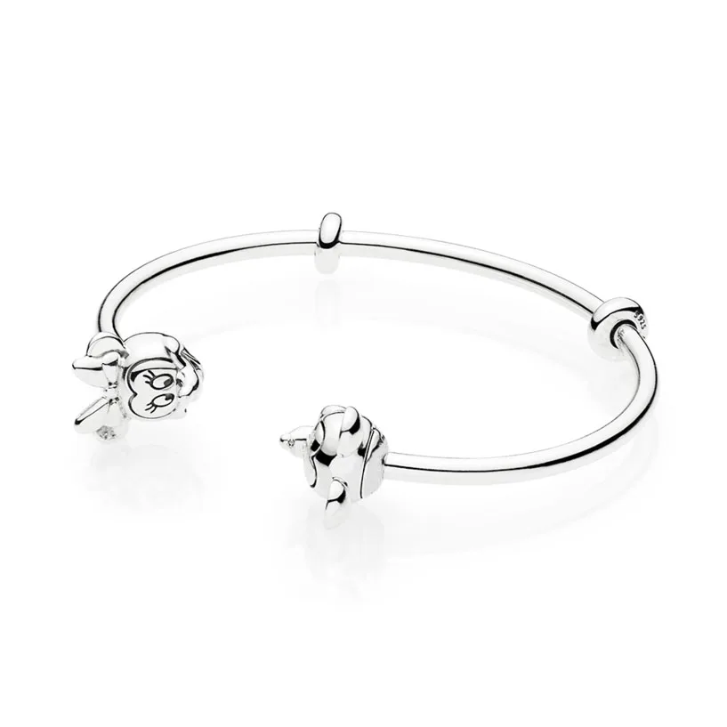 Best Quality 1:1 925 Sterling Silver Mickey Minnie charm Open Bangle Bracelet Fit Original Mickey Charm Bracelet DIY Jewelry
Best Quality 1:1 925 Sterling Silver Mickey Minnie charm Open Bangle Bracelet Fit Original Mickey Charm Bracelet DIY Jewelry