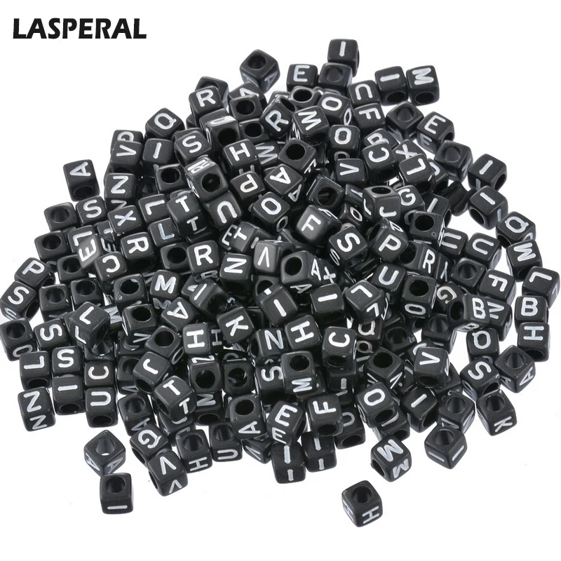 LASPERAL 500PCs Mixed Black Alphabet Beads Cube Acrylic Letter Beads For Jewelry Making DIY Scrapbooking Craft 6x6mm 3.5mm Hole
LASPERAL 500PCs Mixed Black Alphabet Beads Cube Acrylic Letter Beads For Jewelry Making DIY Scrapbooking Craft 6x6mm 3.5mm Hole