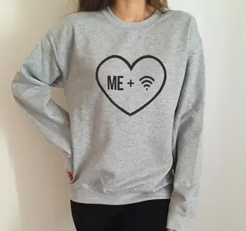 Me plus + wifi Letters Women Sweatshirt Jumper Casual Hoodies For Lady Funny Gray Hipster Street Yong TZ2-123
Me plus + wifi Letters Women Sweatshirt Jumper Casual Hoodies For Lady Funny Gray Hipster Street Yong TZ2-123