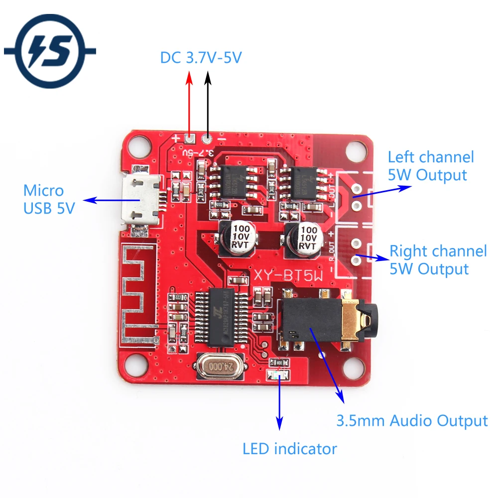 Bluetooth Audio Receiver Amplifier Board 4.2 MP3 Lossless Decoder Wireless Stereo Music Audio Modification 5W+5W Car Speaker
Bluetooth Audio Receiver Amplifier Board 4.2 MP3 Lossless Decoder Wireless Stereo Music Audio Modification 5W+5W Car Speaker