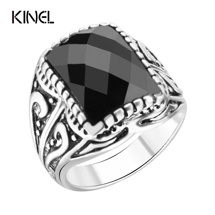Luxury Black Punk Men's Ring Engagement Vintage Jewelry Silver Plated Resin King Momentum Quality Assurance
Luxury Black Punk Men's Ring Engagement Vintage Jewelry Silver Plated Resin King Momentum Quality Assurance