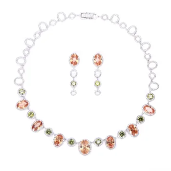 janeklly trendy Wedding Necklace Earrings For Women Accessories Multi stone white-gold Bridal Jewelry Sets pendientes mujer moda
janeklly trendy Wedding Necklace Earrings For Women Accessories Multi stone white-gold Bridal Jewelry Sets pendientes mujer moda