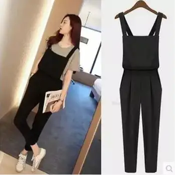 Women Fall And Spring Jumpsuits England Style Ankle-Length Fashionable Comfortable Cotton Bodysuits Plus Size Black
Women Fall And Spring Jumpsuits England Style Ankle-Length Fashionable Comfortable Cotton Bodysuits Plus Size Black